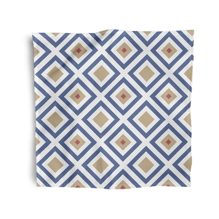 Simply Daisy 18" x 18" Blue Geometric Napkins, Set of 4