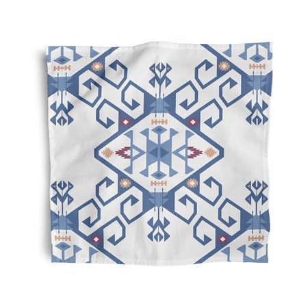 Simply Daisy 18" x 18" Blue Jodhpur Medallion Napkins, Set of 4
