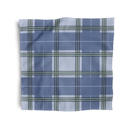 Simply Daisy 18" x 18" Blue Scotish Plaid Napkins, Set of 4