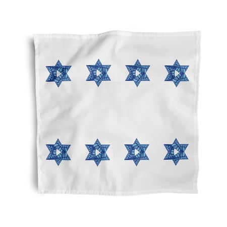 Simply Daisy 18" x 18" Blue Star Mosaic Napkins, Set of 4