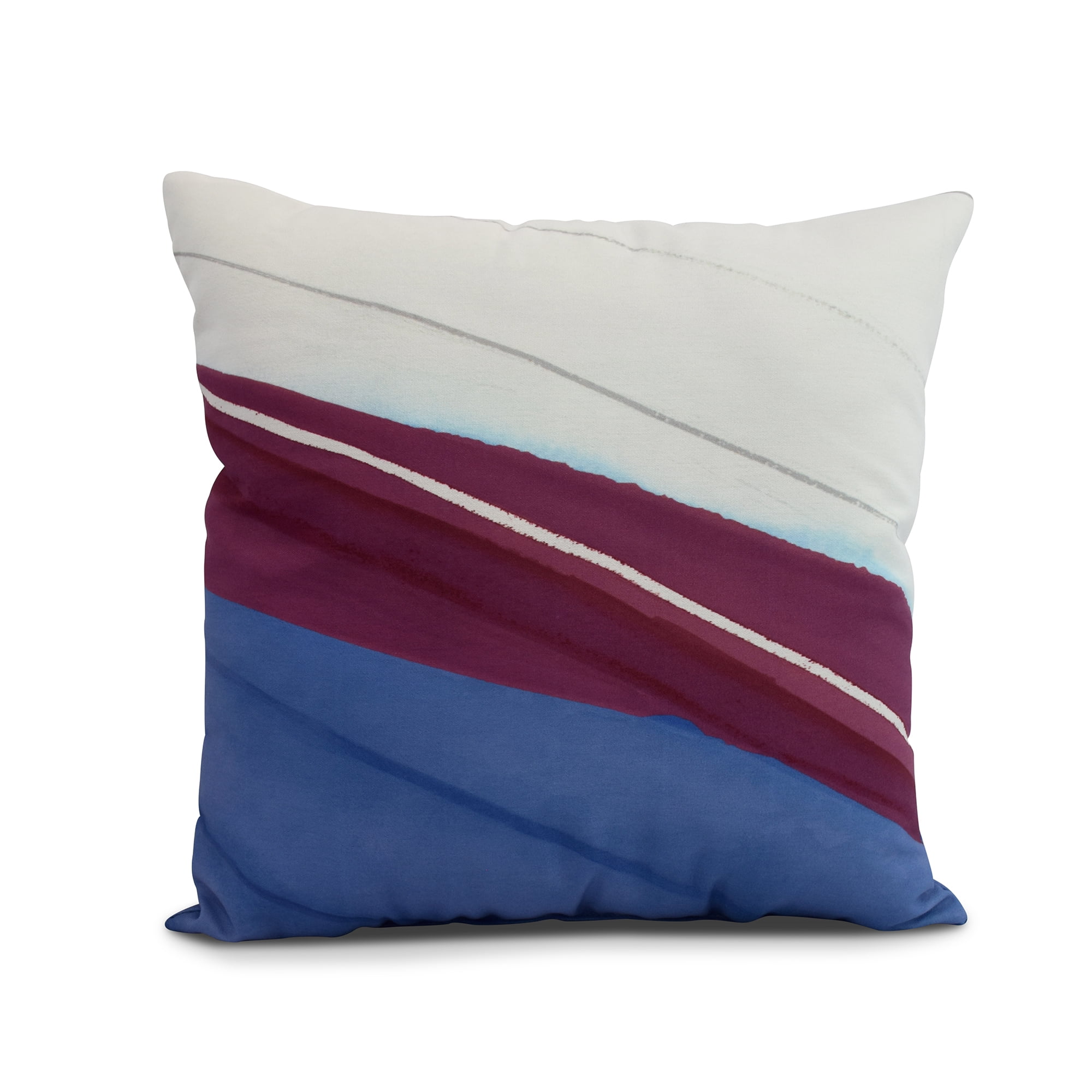 Simply Daisy, 18" x 18" Boat Bow Wood , Geometric Print Outdoor Pillow, Royal Blue