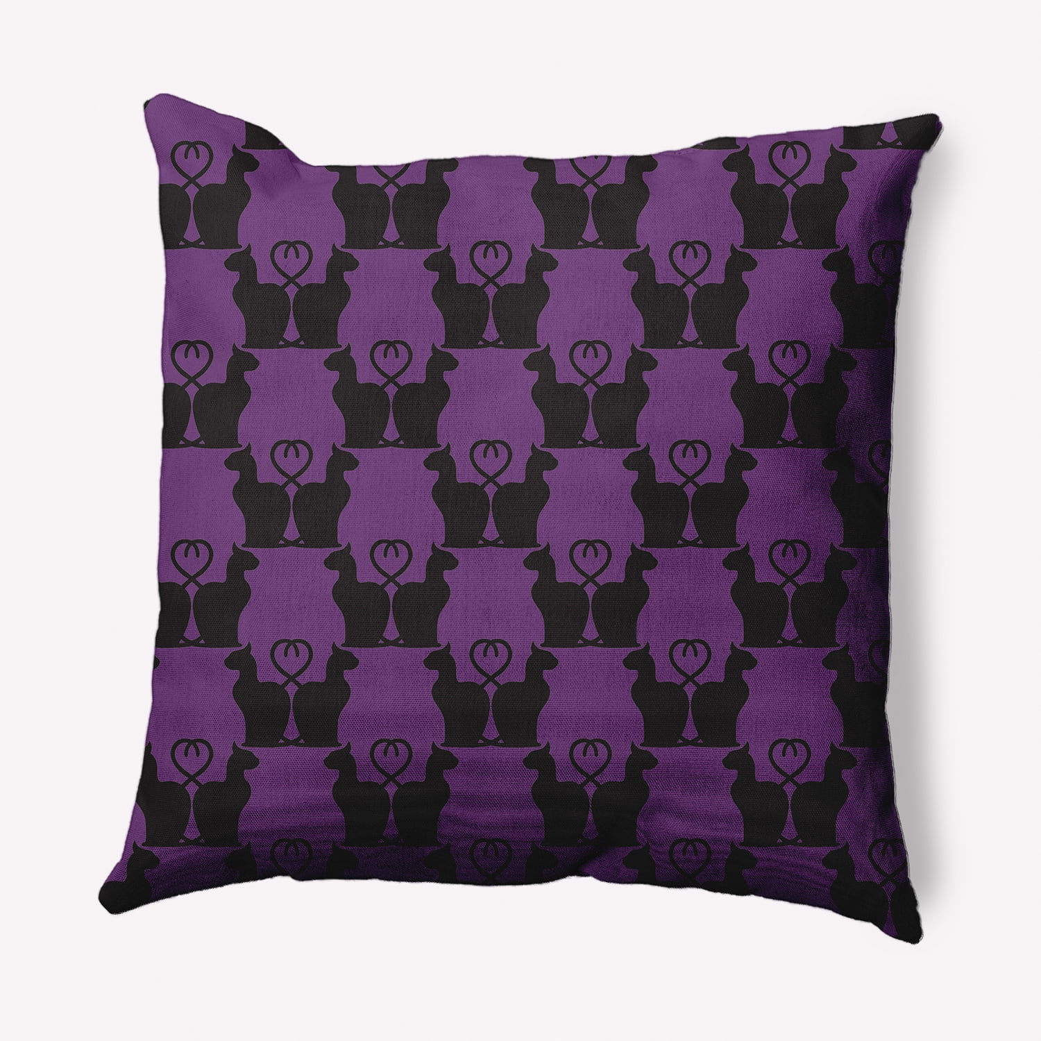 Simply Daisy 18" x 18" Cat Clowder Decorative Throw Pillow, Amethyst