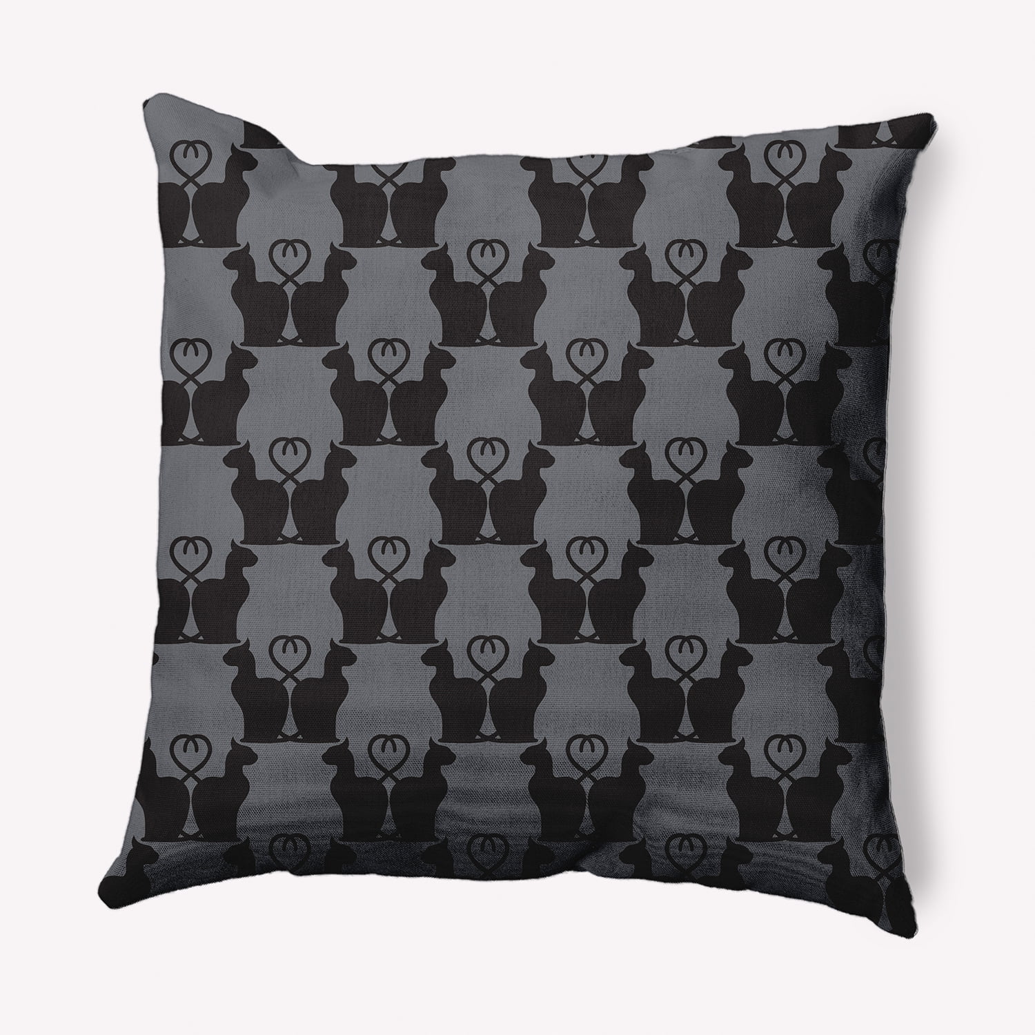 Simply Daisy 18" x 18" Cat Clowder Decorative Throw Pillow, Steel Gray