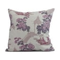 thumbnail image 1 of Simply Daisy, 18" x 18" China Old , Floral Print Outdoor Pillow, Purple, 1 of 2