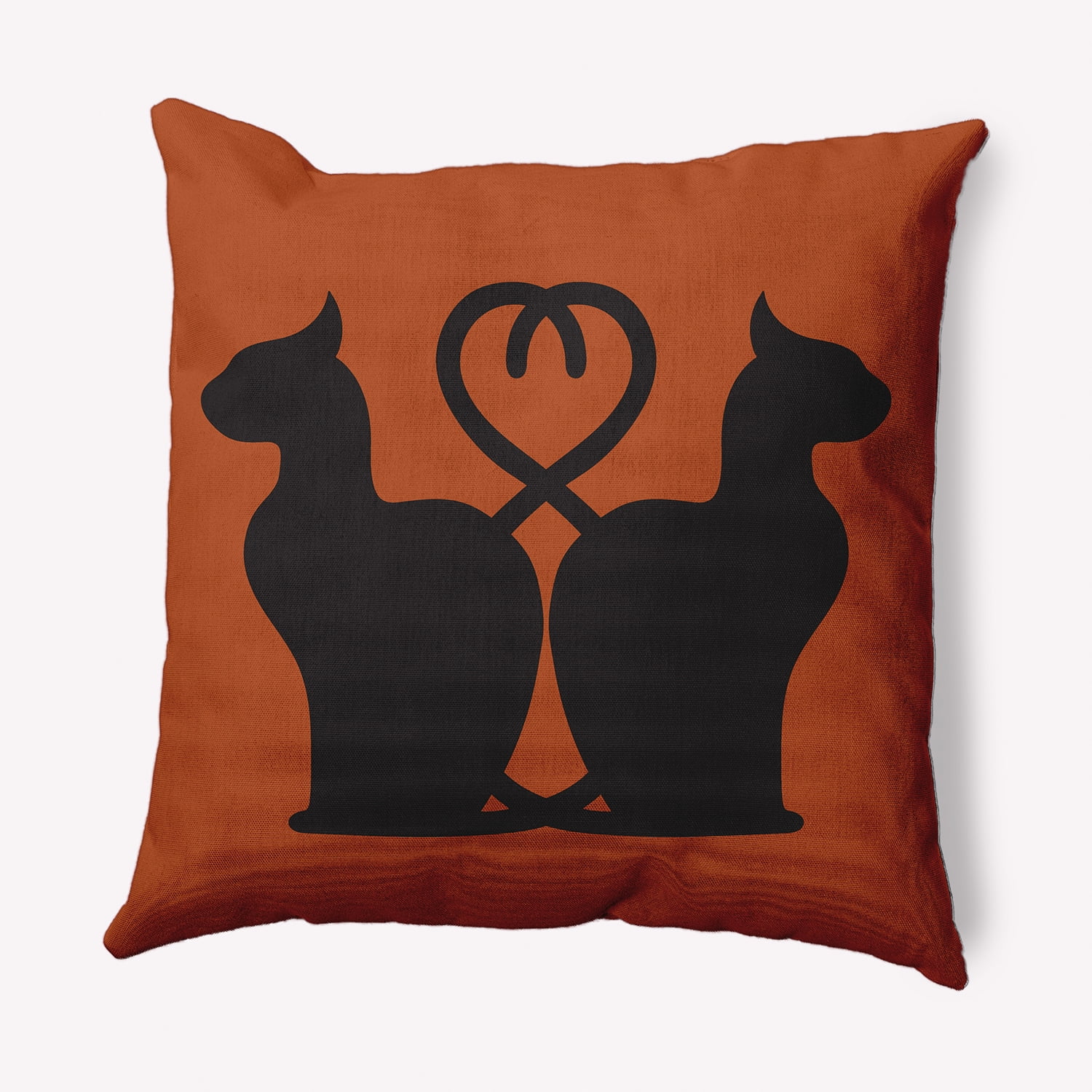 Simply Daisy 18" x 18" Conniving Cats Decorative Throw Pillow, Sienna