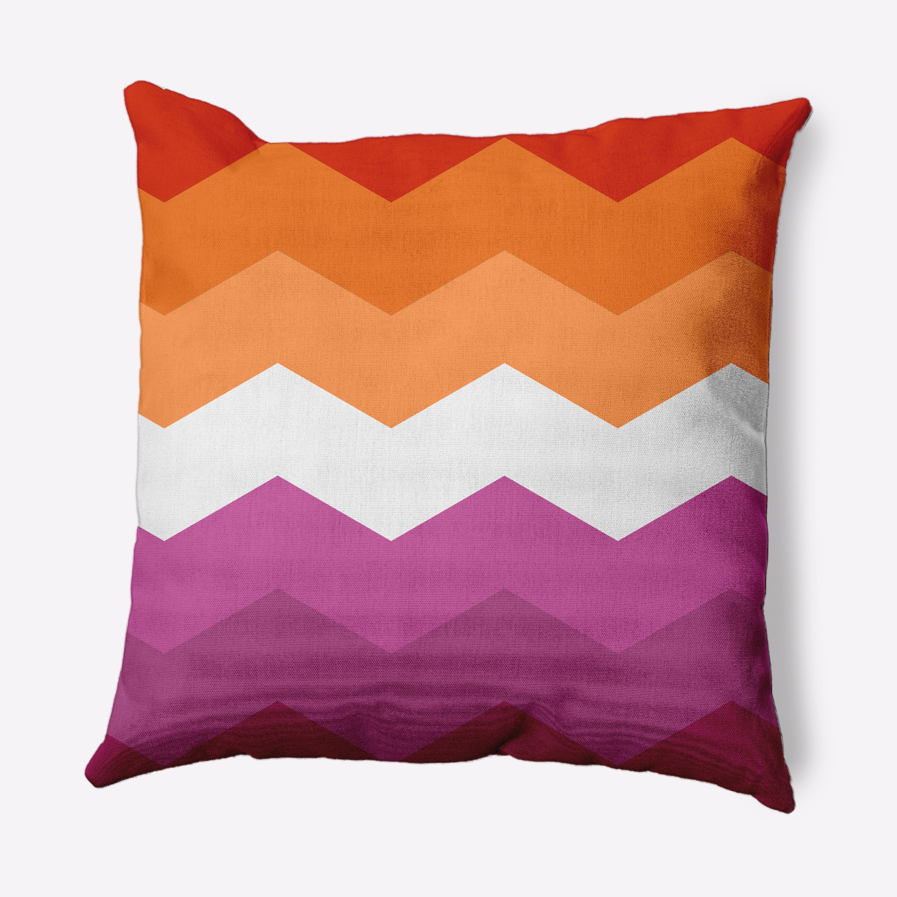 Simply Daisy 18" x 18" Contemporary Chevron Pride Day Polyester Throw Pillow