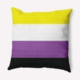 thumbnail image 1 of Simply Daisy 18" x 18" Contemporary Striped Pride Day Polyester Throw Pillow, 1 of 3