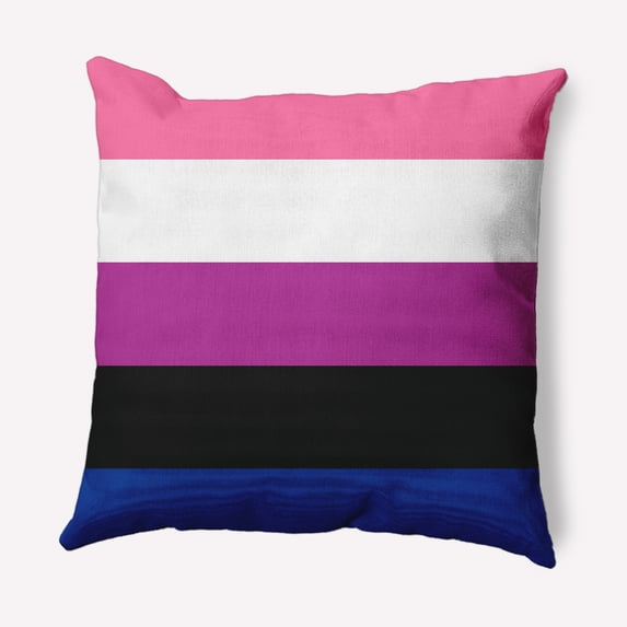 Simply Daisy 18" x 18" Contemporary Stripes Pride Day Polyester Throw Pillow