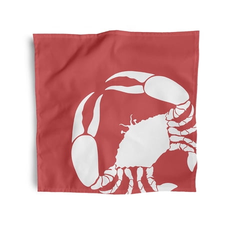 Simply Daisy 18" x 18" Coral Crab Dip Napkins, Set of 4