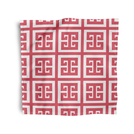 Simply Daisy 18" x 18" Coral Geometric Napkins, Set of 4