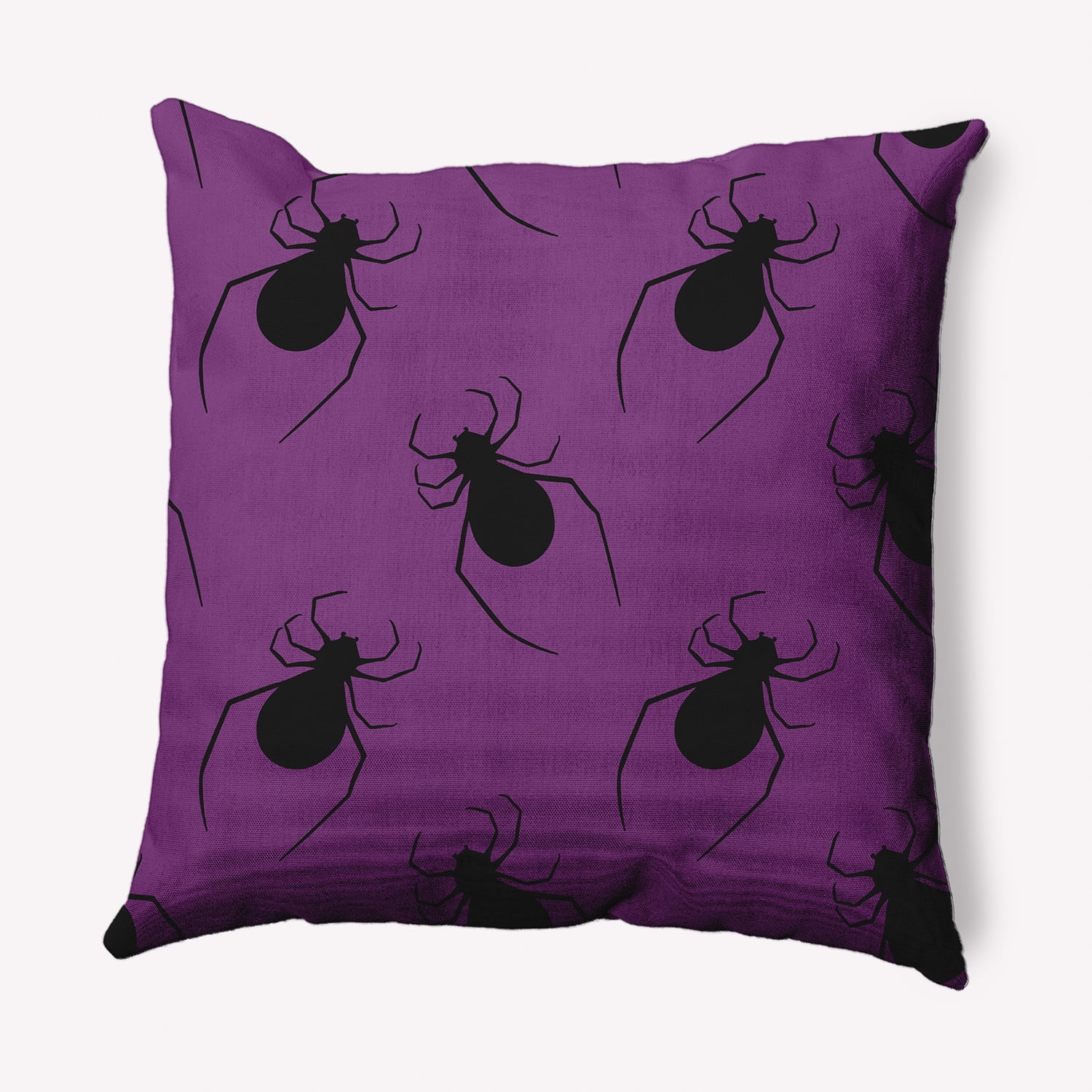 Simply Daisy 18" x 18" Crawling Spiders Decorative Throw Pillow, Amethyst