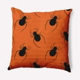 thumbnail image 1 of Simply Daisy 18" x 18" Crawling Spiders Indoor/Outdoor Polyester Throw Pillow, Dusty Orange, 1 of 3