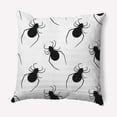 thumbnail image 1 of Simply Daisy 18" x 18" Crawling Spiders Indoor/Outdoor Polyester Throw Pillow, White, 1 of 3