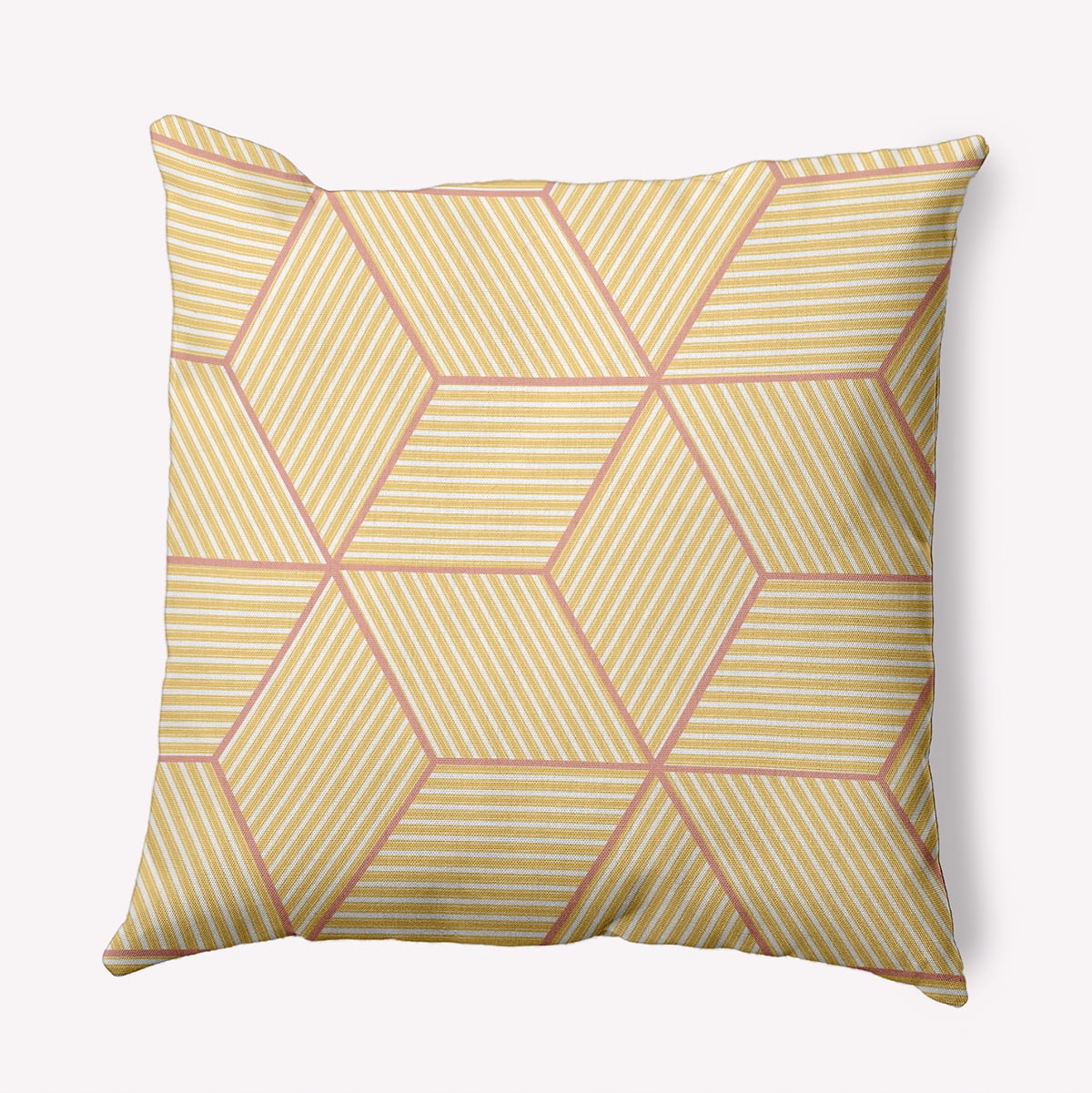 Simply Daisy 18" x 18" Cube Stack Decorative Throw Pillow, Daffodil (1 count)