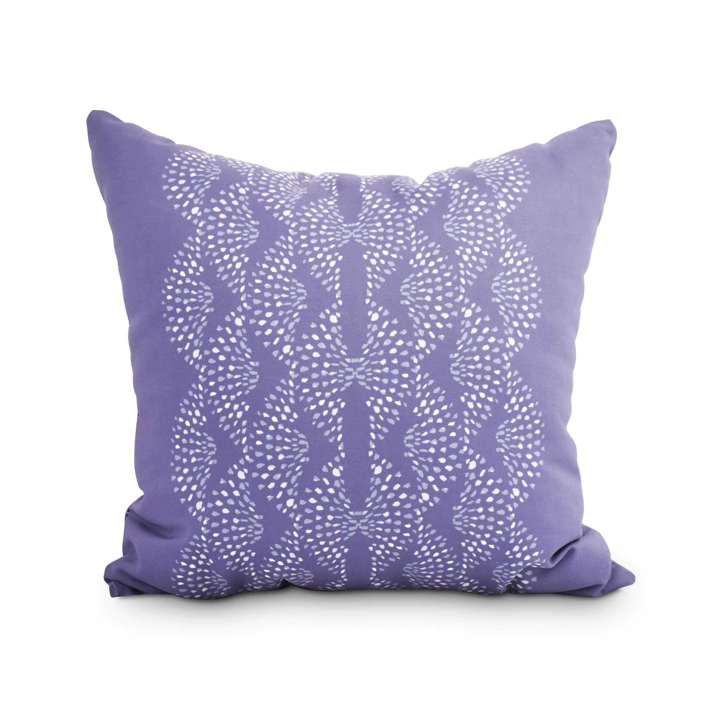 Simply Daisy, 18" x 18" Dotted Focus Purple Geometric Print Decorative Outdoor Throw Pillow