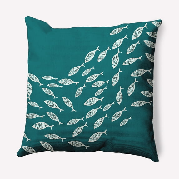 Simply Daisy 18" x 18" Escuela Nautical Indoor/Outdoor Throw Pillow