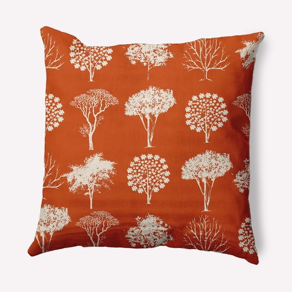 Simply Daisy 18" x 18" Field of Trees Decorative Throw Pillow, Sienna