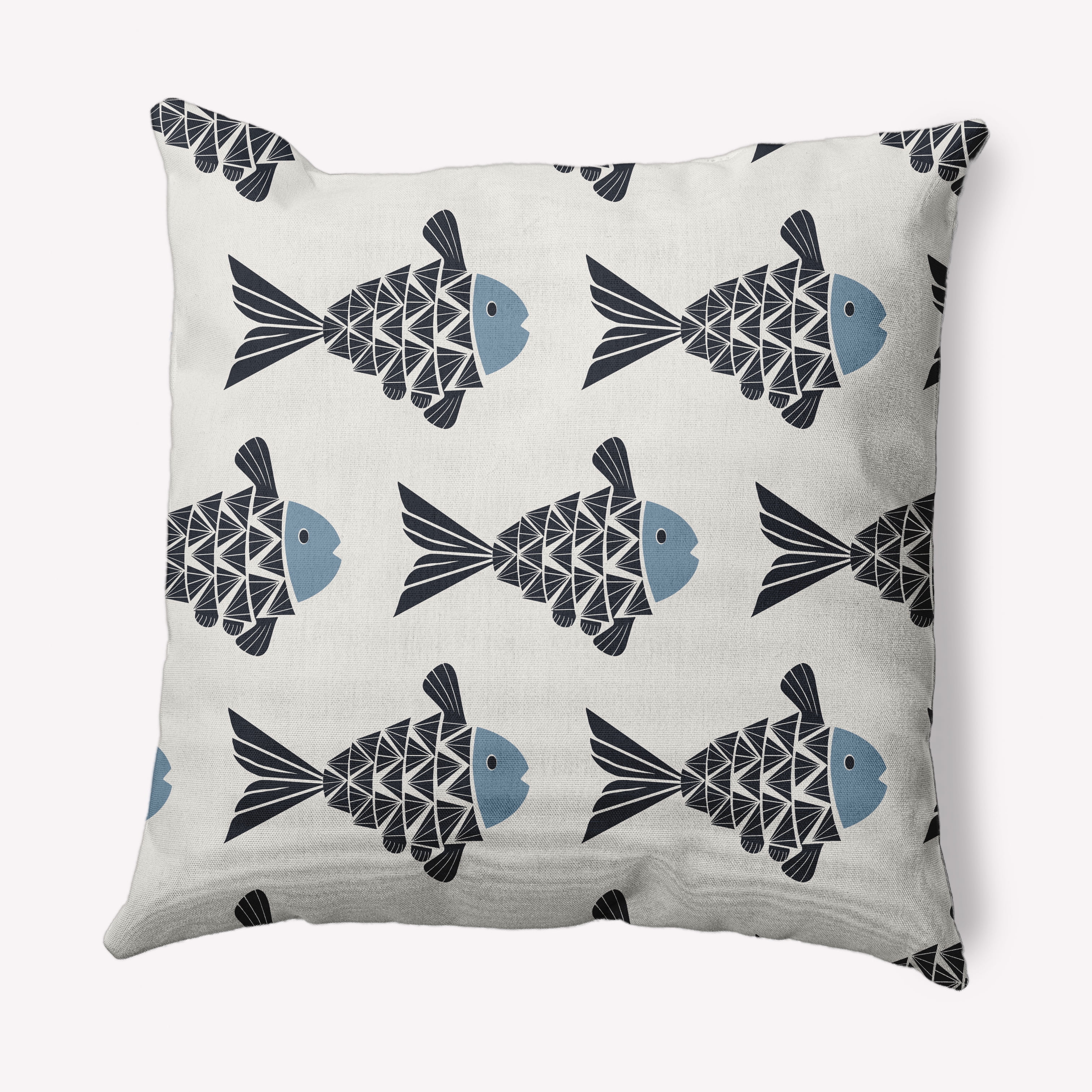Simply Daisy 18" x 18" Fish Tales Nautical Decorative Indoor Pillow
