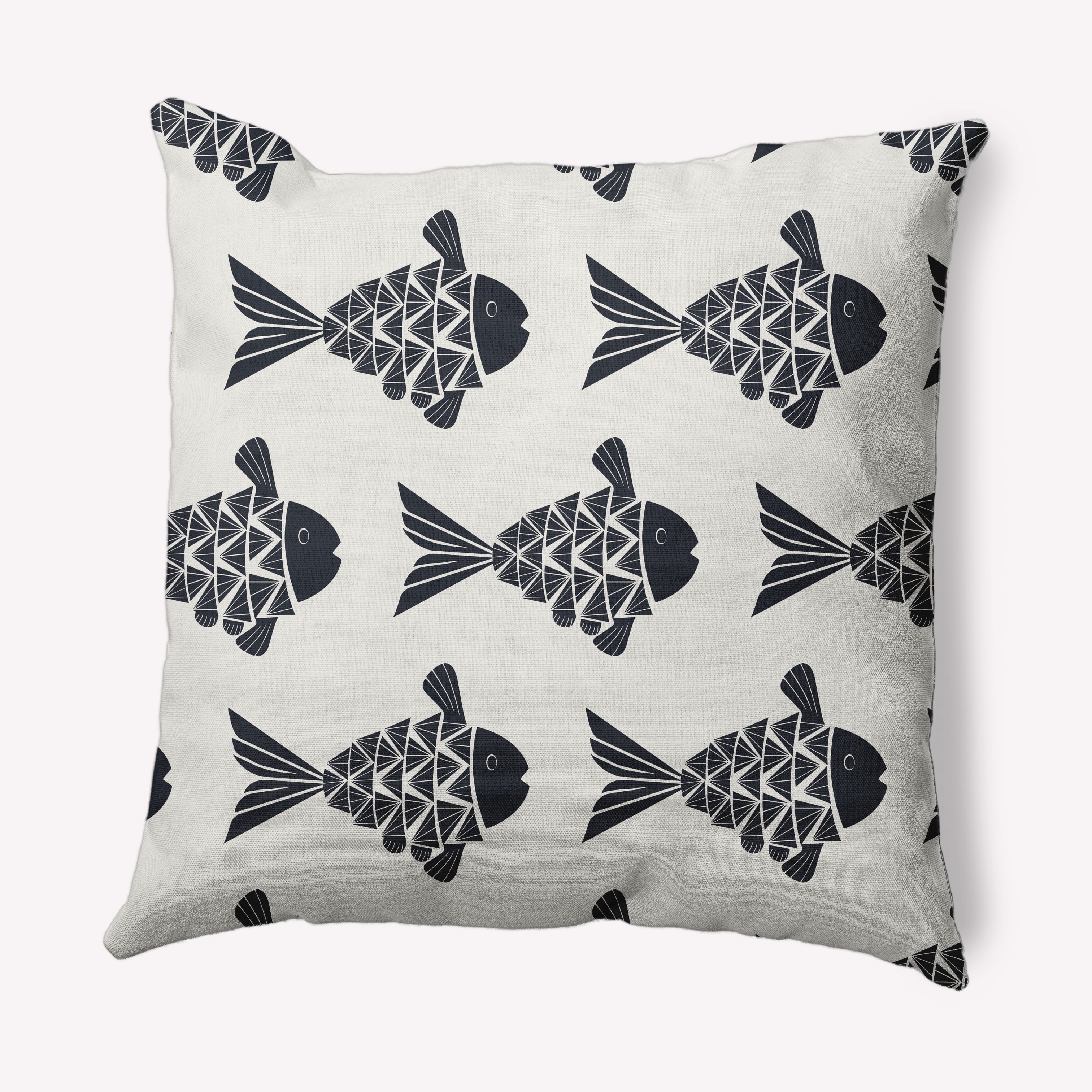 Simply Daisy 18" x 18" Fish Tales Nautical Decorative Indoor Pillow