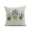 thumbnail image 1 of Simply Daisy, 18" x 18" Flower Trio Outdoor Pillow, Purple, 1 of 2