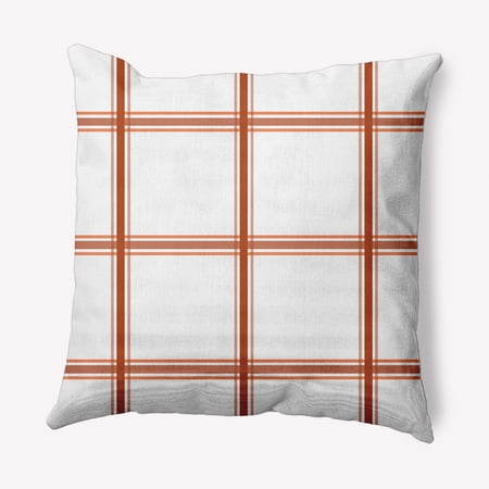 Simply Daisy 18" x 18" Geometric Indoor/Outdoor Polyester Throw Pillow, Sienna