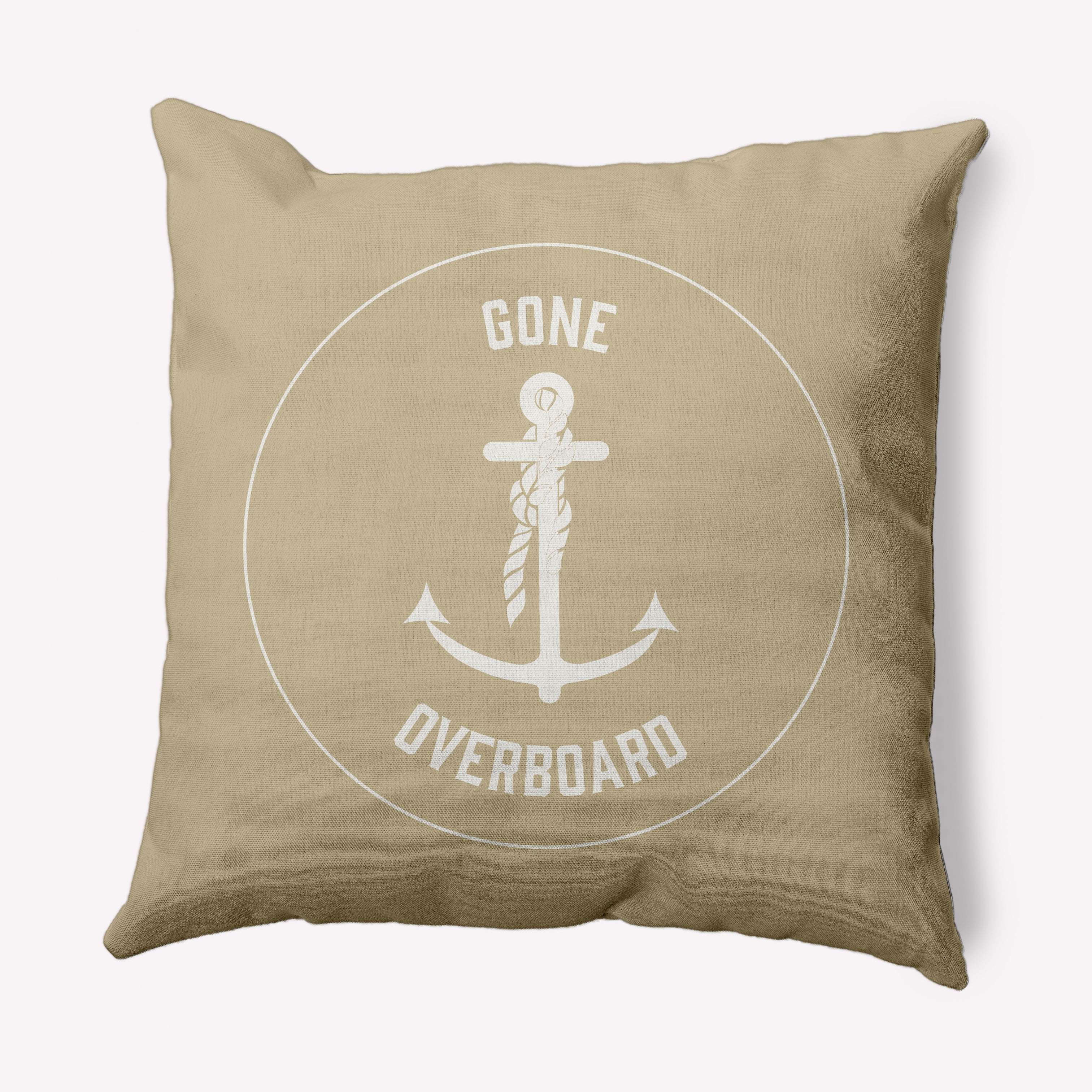 Simply Daisy 18" x 18" Gone Forever Overboard Nautical Decorative Indoor Pillow