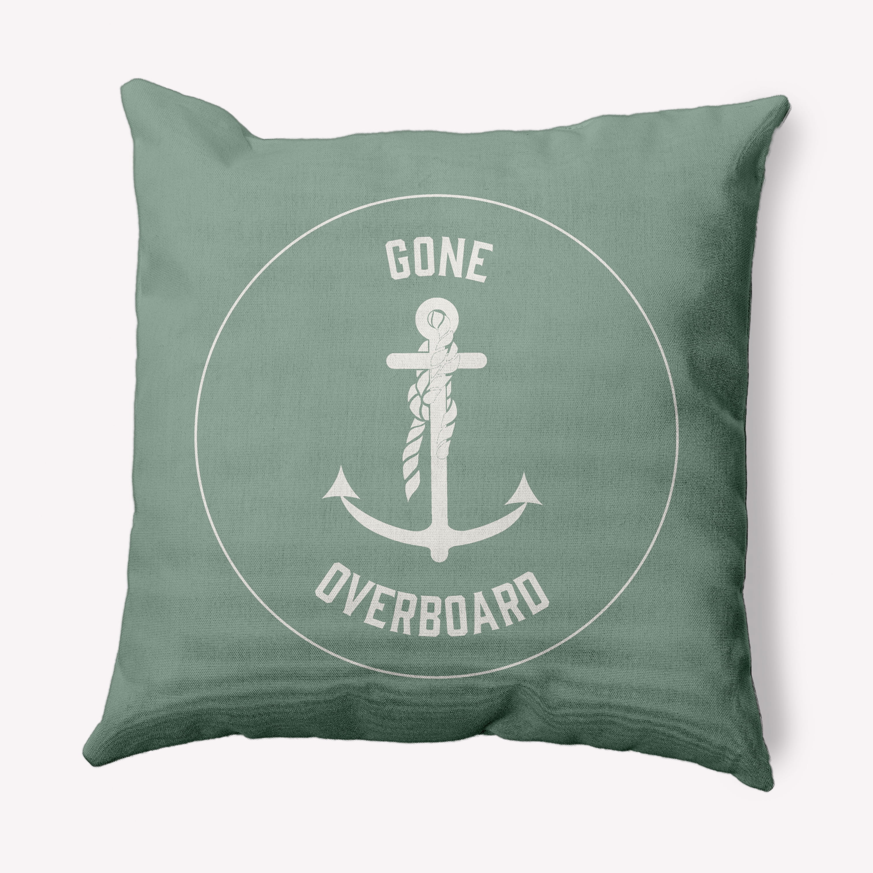 Simply Daisy 18" x 18" Gone Forever Overboard Nautical Indoor/Outdoor Throw Pillow