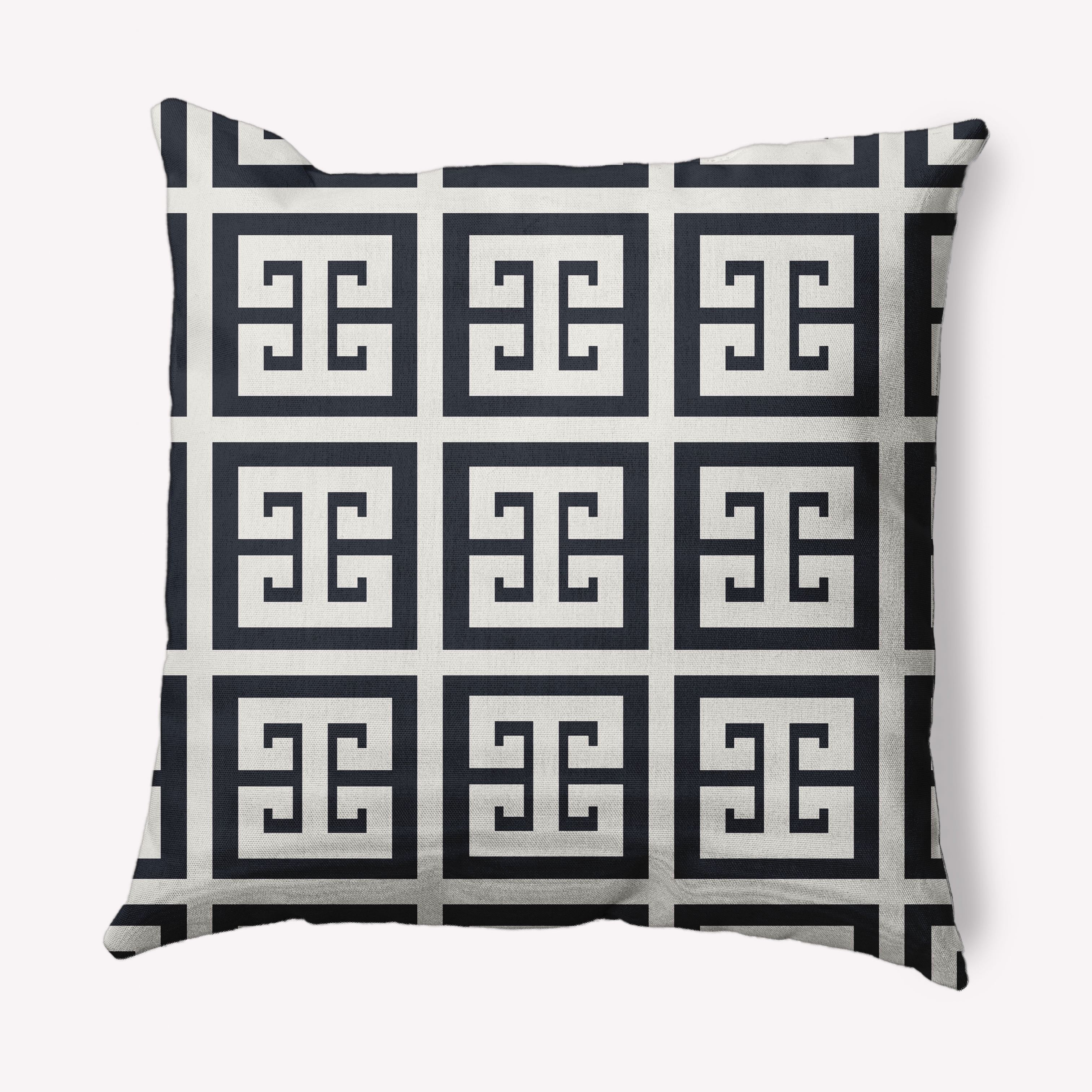 Simply Daisy 18" x 18" Greek Key Patterned Nautical Decorative Indoor Pillow