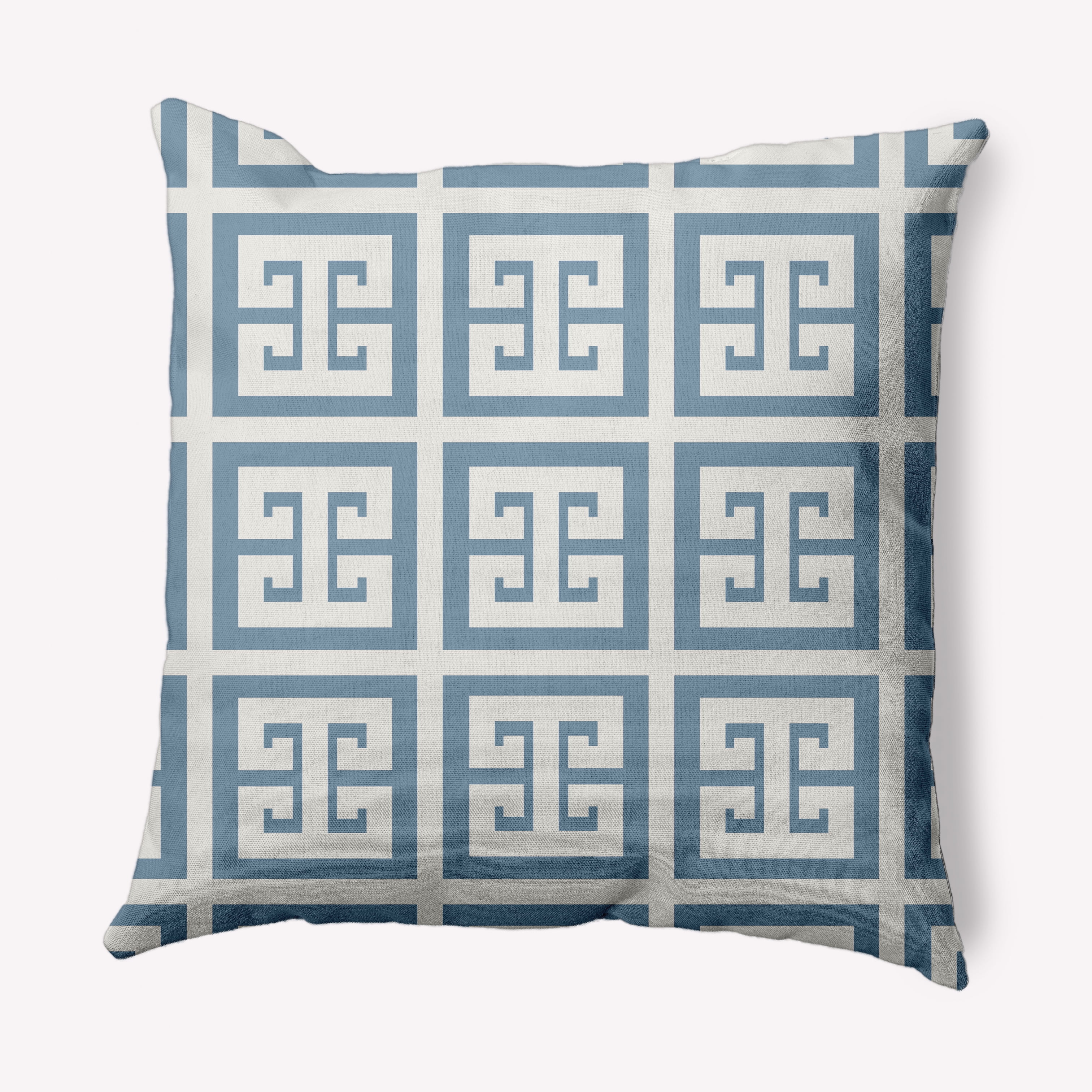 Simply Daisy 18" x 18" Greek Key Patterned Nautical Decorative Indoor Pillow