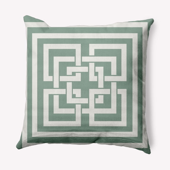 Simply Daisy 18" x 18" Greek New Key Nautical Decorative Indoor Pillow