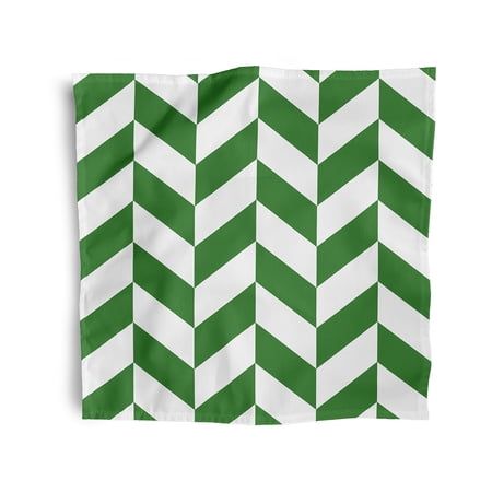 Simply Daisy 18" x 18" Green Geometric Napkins, Set of 4