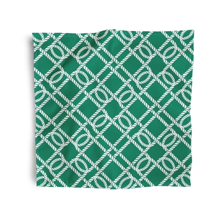 Simply Daisy 18" x 18" Green Know the Ropes Napkins, Set of 4