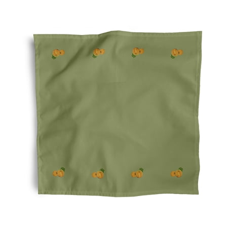 Simply Daisy 18" x 18" Green Pumpkin Patch Napkins, Set of 4