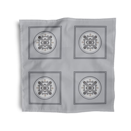 Simply Daisy 18" x 18" Grey Kaleidoscope Napkins, Set of 4
