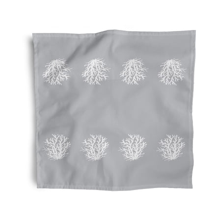 Simply Daisy 18" x 18" Grey Simply Seaweed Napkins, Set of 4