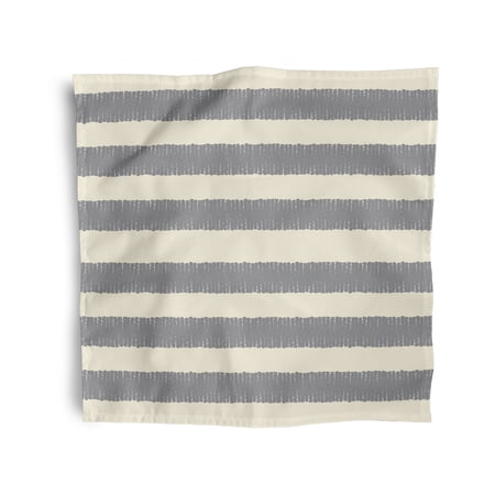 Simply Daisy 18" x 18" Grey Twisted Stripe Napkins, Set of 4