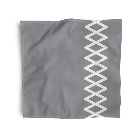 Simply Daisy 18" x 18" Grey Zipper Stripe Napkins, Set of 4