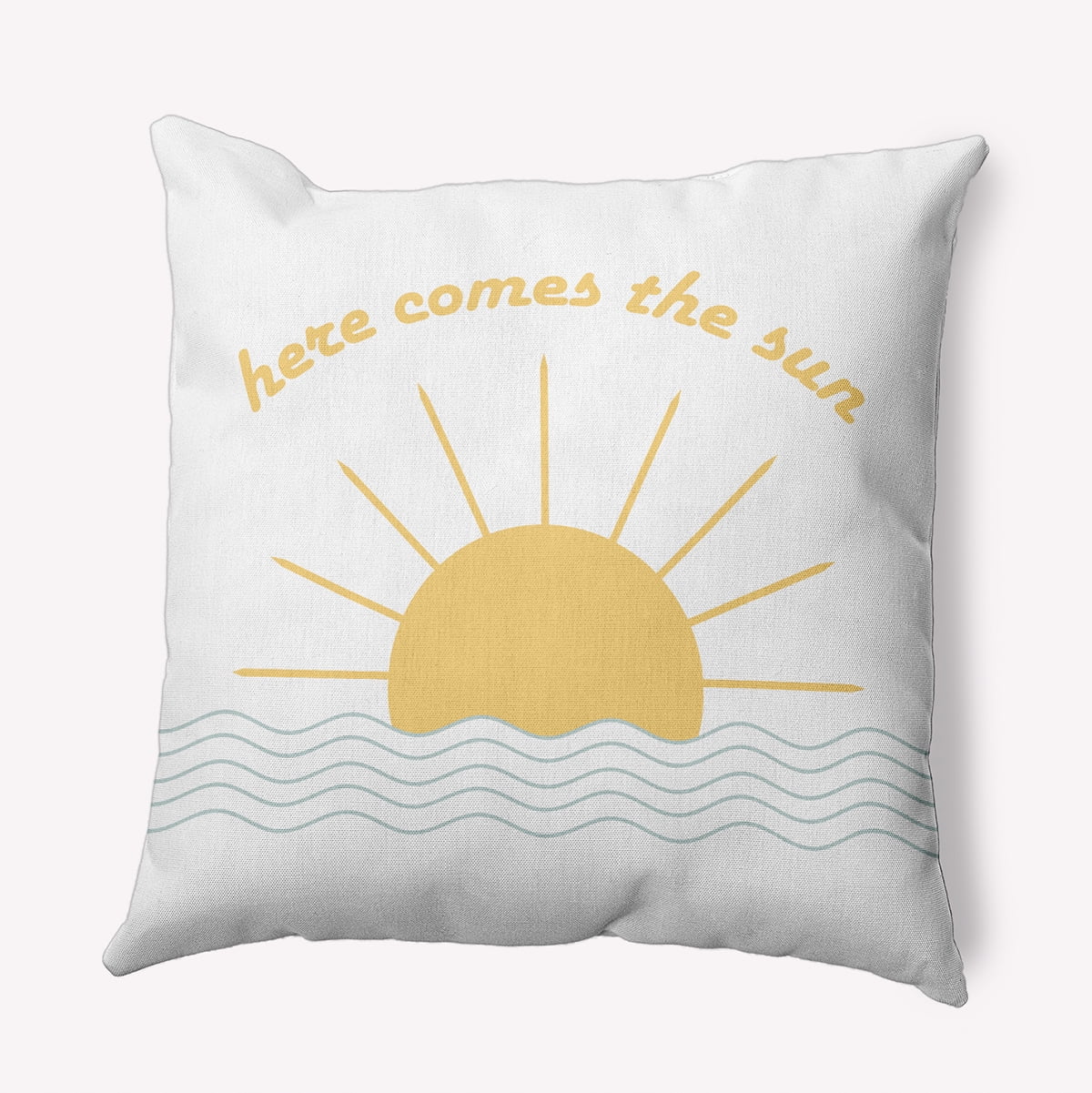 Simply Daisy 18" x 18" Here Comes The Sun Decorative Throw Pillow, Aqua (1 count)
