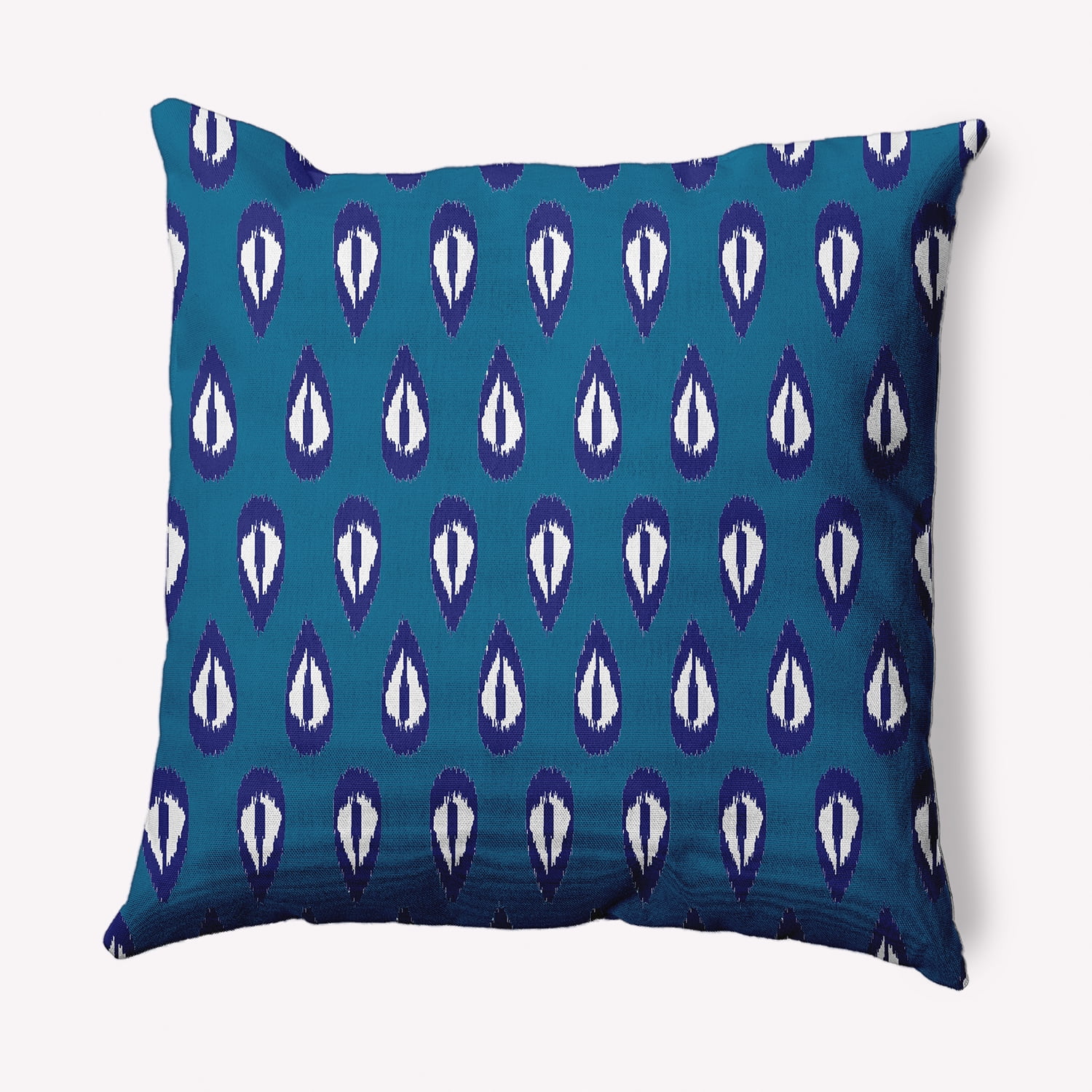 Simply Daisy 18" x 18" Ikat Tears Decorative Throw Pillow, Autumn Blue