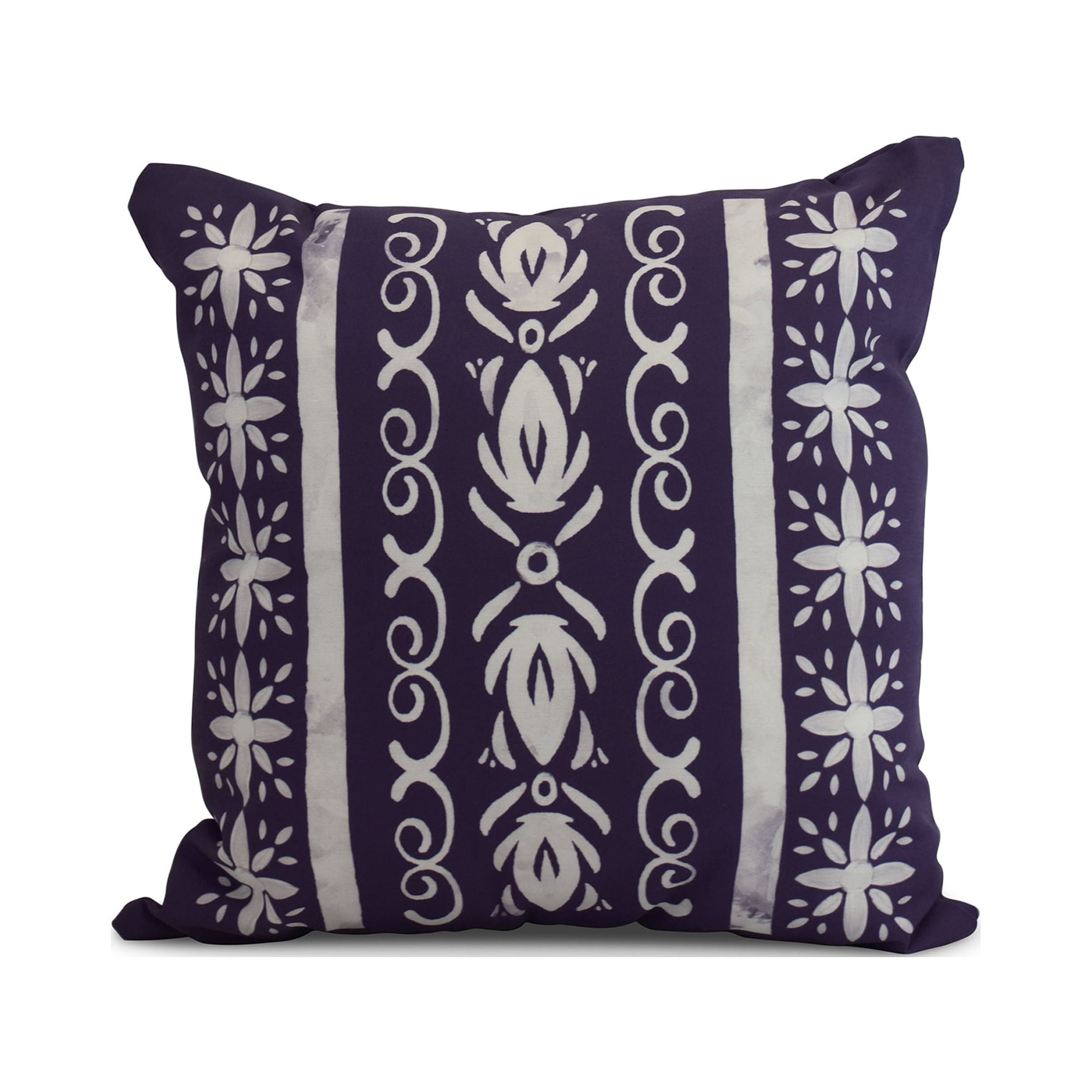 Simply Daisy, 18 x 18 Inch, Cuban Tile 2, Geometric Print Pillow, Purple