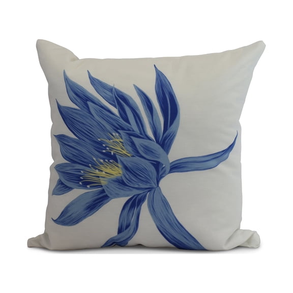 Simply Daisy, 18 x 18 Inch, Hojaver, Floral Print Pillow, Royal Blue