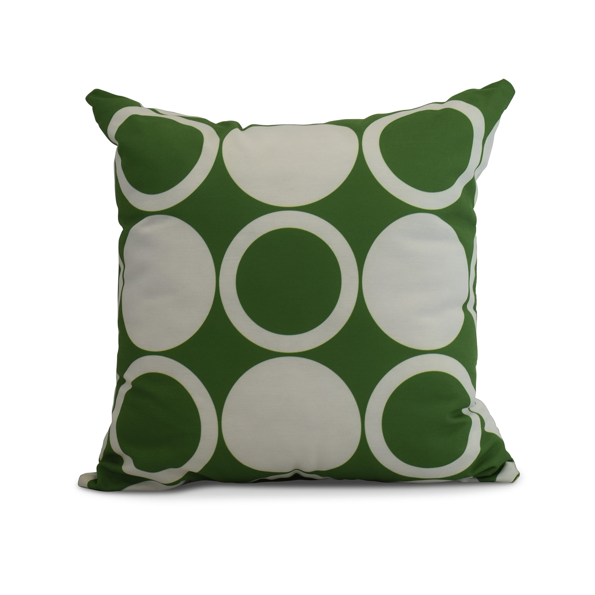 Simply Daisy, 18 x 18 Inch, ModCircles, Geometric Print Pillow, Green