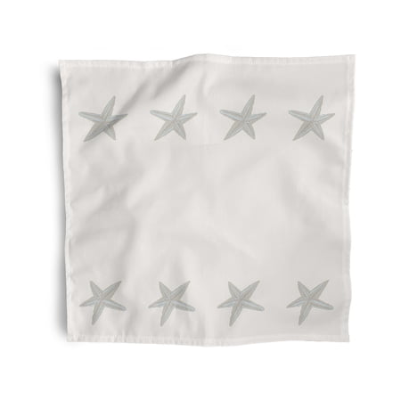 Simply Daisy 18" x 18" Ivory Starfish Napkins, Set of 4