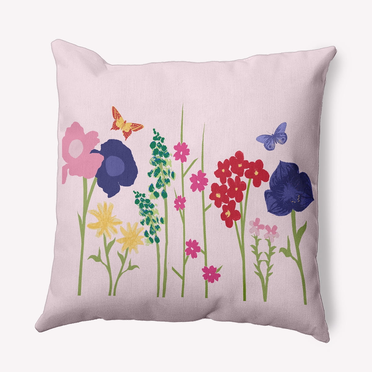 Simply Daisy 18" x 18" Little Garden Decorative Throw Pillow, Light Pink (1 count)