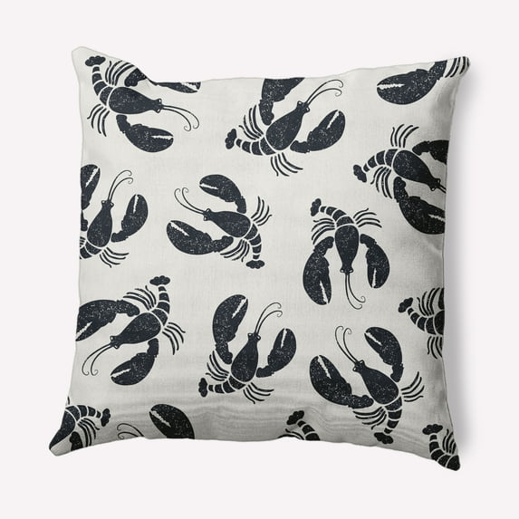 Simply Daisy 18" x 18" Lobster Fest Nautical Decorative Indoor Pillow