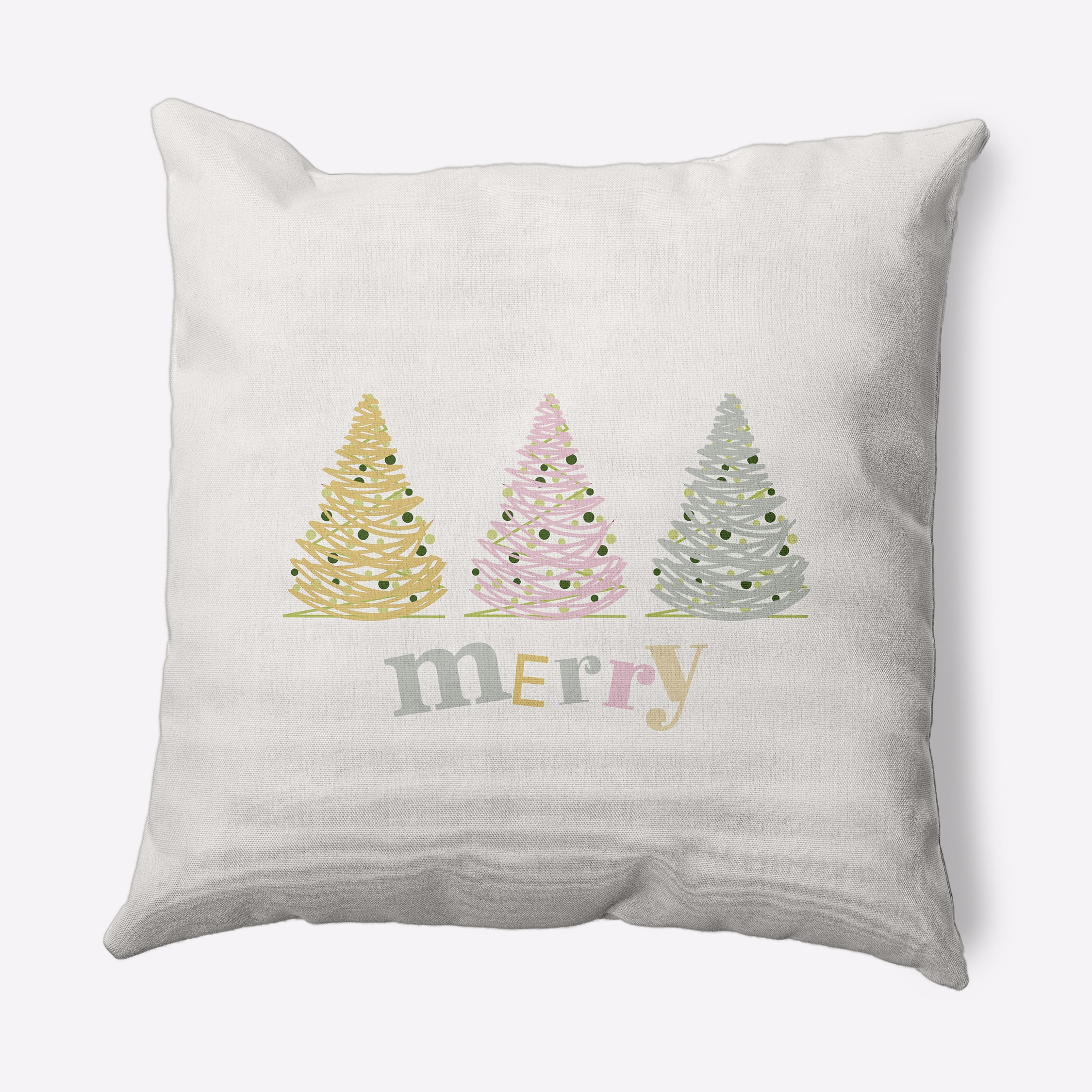 Simply Daisy 18" x 18" Merry Trees Decorative Throw Pillow
