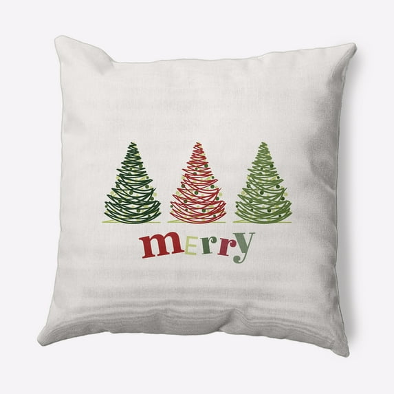Simply Daisy 18" x 18" Merry Trees Outdoor Throw Pillow
