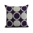 thumbnail image 1 of Simply Daisy, 18" x 18" ModCircles, Geometric Print Outdoor Pillow, Purple, 1 of 2