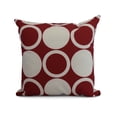 thumbnail image 1 of Simply Daisy, 18" x 18" ModCircles, Geometric Print Outdoor Pillow, Red, 1 of 2