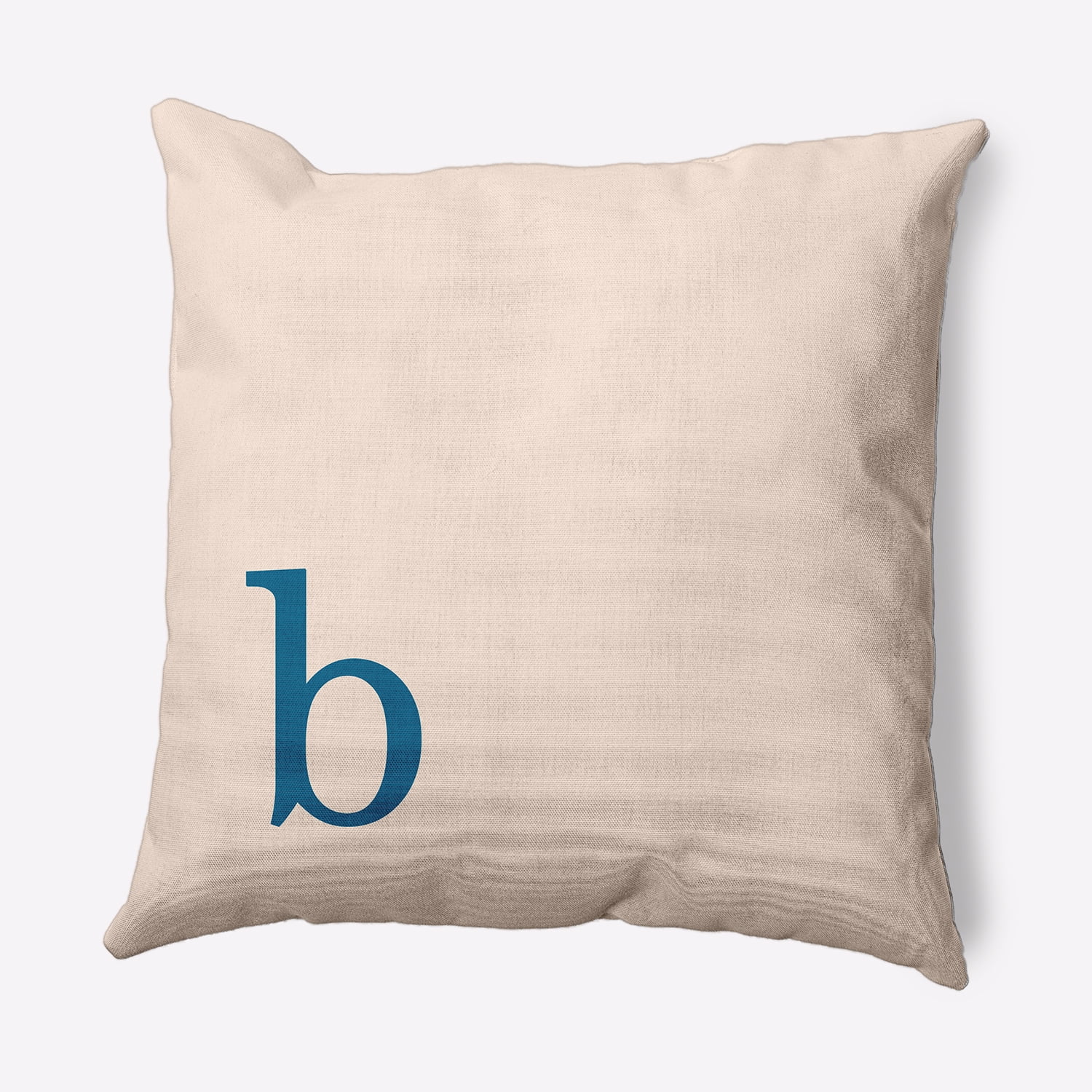 Simply Daisy 18" x 18" Modern Monogram Decorative Throw Pillow, Autumn Blue